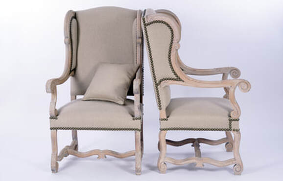 Booth Op maat milieu Herstoffering van zetels, stoelen, chaise longues in klassieke of vintage  stijl. Herbekleding zowel in leder als in stof. - STOFFERING SIOEN